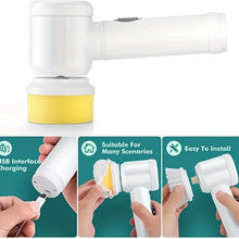 1pc Electric Spin Cleaning Brush,USB Rechargeable Handheld Kitch Cleaner Coldless Rotary Brush, Power Brush Bathroom Rechargeable Brush, Automatic Rotary Power Cleaning Brush For Cleaning