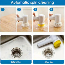 1pc Electric Spin Cleaning Brush,USB Rechargeable Handheld Kitch Cleaner Coldless Rotary Brush, Power Brush Bathroom Rechargeable Brush, Automatic Rotary Power Cleaning Brush For Cleaning